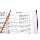 Vergleich der Schrift mit einem Stift