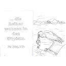 Ansicht Storch mit Vers aus Psalm 104 17b