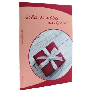 Heft Gedanken über das Geben