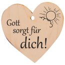 Holzherz Gott sorgt für dich!