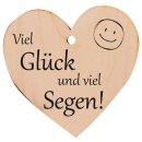 Holzherz Viel Glück und viel Segen!