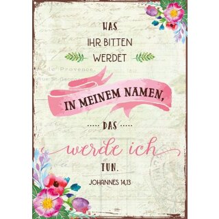 Postkarte Was ihr bitten werdet