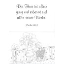 Ansicht Mädchen mit dem Vers aus Psalm 145 9