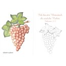 Ansicht Weintaruben mit dem Vers aus Johannes 15 5