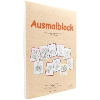 Ausmalblock mit 10 Motiven zum ausmalen