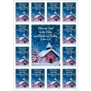 Aufkleber Grußkarte - Ehre sei Gott in der Höhe